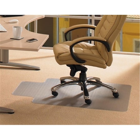 Back2Basics Cleartex Advantagemat Pvc Rectangular Lipped Chair Mat For Low Pile Carpets 0.25 In.; Clear 36 X 48 In. BA22967